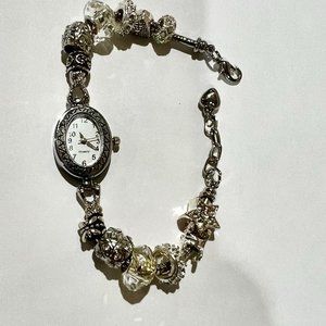 CLEAR EUROPEAN BEADED WATCH